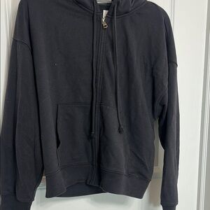 American Eagle Outfitters Charcoal Zip-Up Hoodie